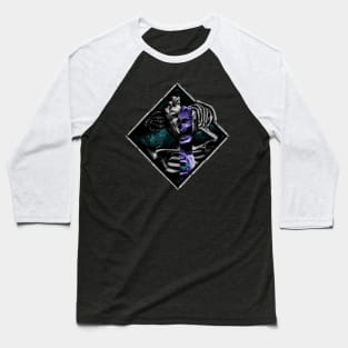 "Artcore" Glitch Art, abstract Sculpture Baseball T-Shirt